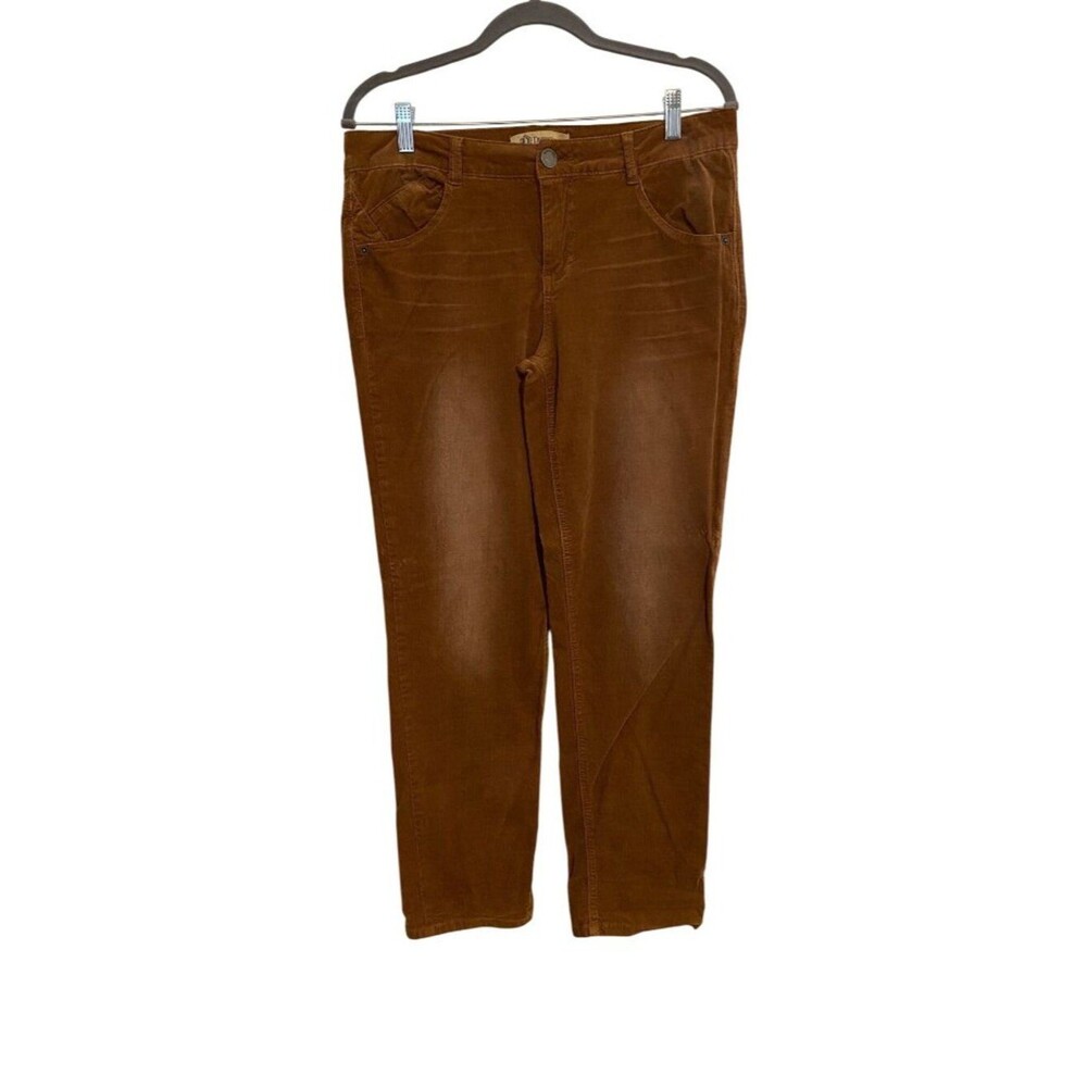 Democracy Girlfriend Corduroy Pants Women’s Size 10 Brown Straight Leg Y2K Boho
